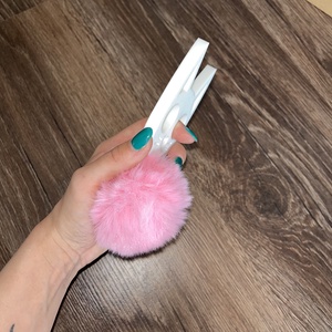 White Kitty/Pink Tassel - táska & tok - kulcstartó & táskadísz - kulcstartó - Meska.hu