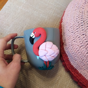 Flamingó mánia, Otthon & Életmód, Konyhafelszerelés, tálalás, Tálalás, Bögre & Csésze, Gyurma, MESKA