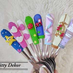 Mintás kanalak, Otthon & Életmód, Konyhafelszerelés, tálalás, Tálalás, Kanál & Villa, Gyurma, MESKA