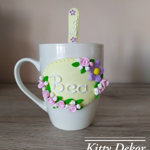 Névre szóló ajándék szett, Otthon & Életmód, Konyhafelszerelés, tálalás, Tálalás, Bögre & Csésze, Gyurma, MESKA