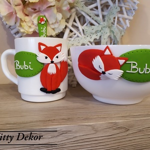 Rókás babaváró szett, Baba - mama, Babalátogató ajándékcsomag, Gyurma, MESKA