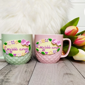 Legjobb anya feliratú bögre, Otthon & Életmód, Konyhafelszerelés, tálalás, Tálalás, Bögre & Csésze, Gyurma, MESKA