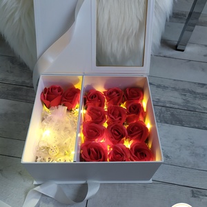 Szappanrózsa ajándék box - ékszer - ékszertartó - ékszerdoboz - Meska.hu