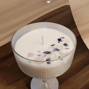 Ásvány szivárvány pohár - otthon & életmód - gyertya, illat, aroma - gyertya - Meska.hu