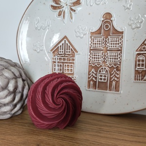 Burgundi spirál gyertya, Otthon & Életmód, Gyertya, illat, aroma, Gyertya, Gyertya-, mécseskészítés, MESKA