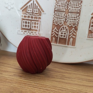 Burgundi gömb gyertya, Otthon & Életmód, Gyertya, illat, aroma, Gyertya, Gyertya-, mécseskészítés, MESKA
