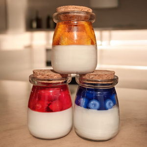 Joghurt gyertya, Otthon & Életmód, Gyertya, illat, aroma, Gyertya, Gyertya-, mécseskészítés, MESKA