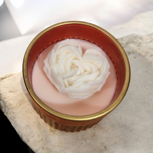 Piros-arany illatos gyertya - otthon & életmód - gyertya, illat, aroma - gyertya - Meska.hu