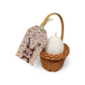 Kosárka gyertya - ünnepi díszek, dekorációk - húsvéti díszek és dekorációk - húsvéti gyertya - Meska.hu