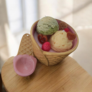 Rózsaszín fagylaltkehely - Meska.hu