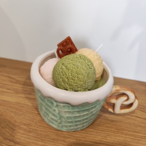 Fagylalt kehely gyertya - Meska.hu