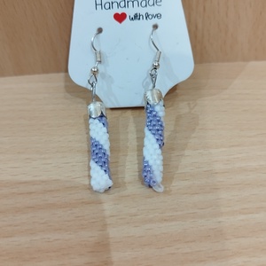 Gyöngyhorgolt fülbevaló, Ékszer, Fülbevaló, Lógó fülbevaló, Horgolás, MESKA