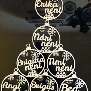 Neves karácsonyfadísz - karácsony - karácsonyi lakásdekoráció - karácsonyfadíszek - Meska.hu