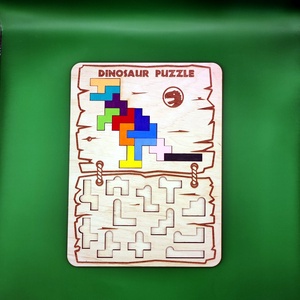 Dínós kirakó, Játék & Sport, Puzzle, Kirakó, kocka kirakó, Gravírozás, pirográfia, Famegmunkálás, MESKA