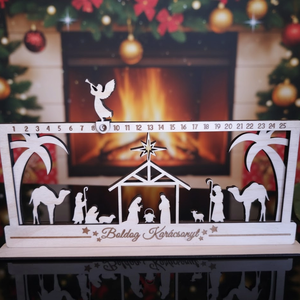 Fa Adventi Kalendárium - Betlehemi Lépegető Angyalkával - Meska.hu