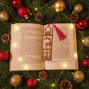 karácsonyi könyvjelző - könyv & zene - könyvjelző - Meska.hu