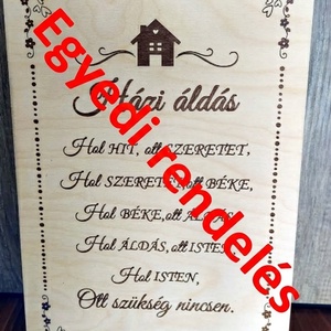 Házi áldás egyedi rendelés - Meska.hu