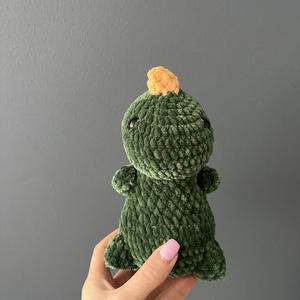 Horgolt dínó - játék & sport - plüssállat & játékfigura - nyuszi - Meska.hu