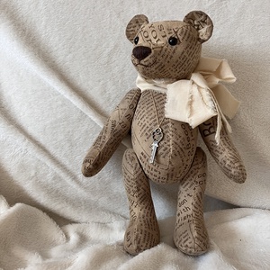 Vintage újságmintás Teddy maci - játék & sport - plüssállat & játékfigura - maci - Meska.hu