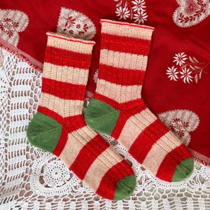 Kézzel kötött gyapjú zokni szikrák Méret: 36�37, Ruha & Divat, Cipő & Papucs, Zokni, Horgolás, MESKA