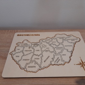 Fa Magyarország puzzle, Játék & Sport, Puzzle, Hagyományos puzzle, Famegmunkálás, Gravírozás, pirográfia, MESKA