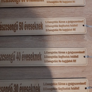 Vészcsengő 18, 30, 40, 50, 60 éves születésnapra - otthon & életmód - dekoráció - fali és függő dekoráció - falra akasztható dekor - Meska.hu