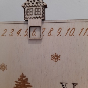 Fa adventi naptár a saját családneveddel - karácsony - adventi díszek - adventi naptár - Meska.hu