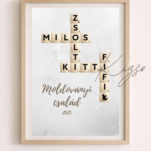 � Egyedi Scrabble családi kép � személyre szabva �, Otthon & Életmód, Dekoráció, Kép & Falikép, Poszter, , MESKA