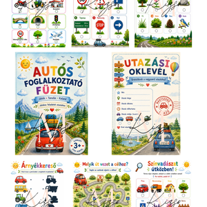 Autós Foglalkoztató Füzet � Játékos utazás gyerekeknek! - Meska.hu
