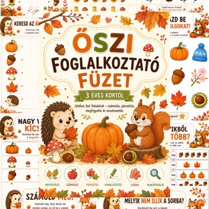 Őszi foglalkoztató füzet � 3 éves kortól - Meska.hu