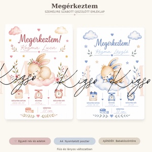 Személyre szabott Megérkeztem babaposzter  - Meska.hu