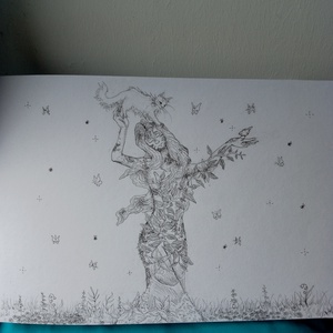 Fauna - művészet - festmény - festmény vegyes technika - Meska.hu