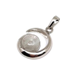 Spirál medál fém Hegyikristály 2cm, Ékszer, Nyaklánc, Medál, , MESKA