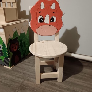 Dinó mintás kisszék - otthon & életmód - babaszoba, gyerekszoba - babaszoba, gyerekszoba - Meska.hu