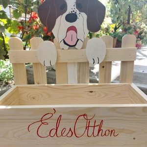 Kutyás welcome virágláda  - otthon & életmód - ház & kert - virágláda, balkonláda - Meska.hu