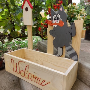 Cicás welcome virágláda  - otthon & életmód - ház & kert - virágláda, balkonláda - Meska.hu