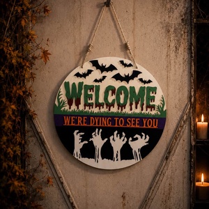 Halloweeni kopogtató, ajtódísz, különböző minták, Otthon & Életmód, Dekoráció, Halloween, Halloweeni ajtódíszek és ablakdíszek, Famegmunkálás, Festett tárgyak, MESKA