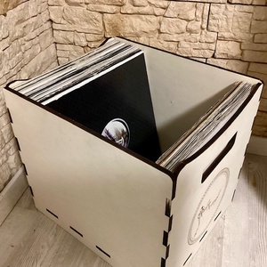 Bakelit lemez vinyl tartó láda - otthon & életmód - tárolás & rendszerezés - láda - Meska.hu