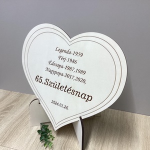 Születésnapra-Esküvőre nagy szív - esküvő - emlék & ajándék - szülőköszöntő ajándék - Meska.hu