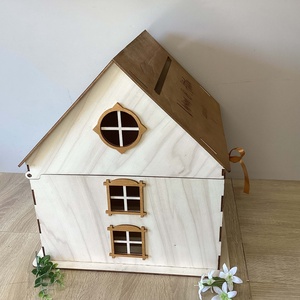 Nászajándék boríték NAGYON NAGY 40 X 40 CM gyűjtő házikó  - esküvő - emlék & ajándék - doboz - Meska.hu