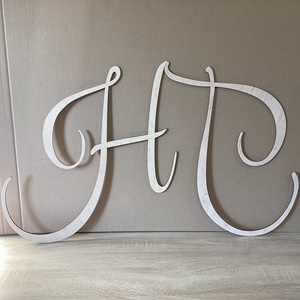 Nagy Monogram !!Nagy méret!!! Kezdőbetű  - esküvő - dekoráció - esküvői feliratok - Meska.hu