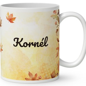 Névvel kérhető - Cuki őszi mosómedve és a tök mintás bögre - otthon & életmód - konyhafelszerelés, tálalás - tálalás - bögre & csésze - Meska.hu