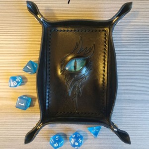Sárkányszemes kockadobó tálca - KÉK szemmel, Játék & Sport, Táblajáték és Kártyajáték, Társasjátékok, Dobókocka, , MESKA