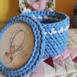 Horgolt tároló - baba - mama - babaszoba dekoráció - Meska.hu