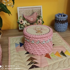 Horgolt tároló - baba - mama - babaszoba dekoráció - Meska.hu