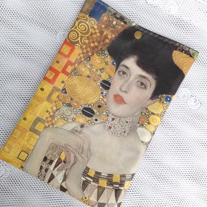 Textilbőr könyvtok, Klimt, Adele portréjával - könyv & zene - könyvtok - Meska.hu