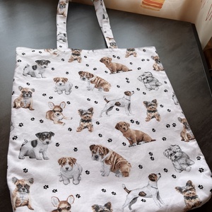 Kutyás vászontáska, Táska & Tok, Bevásárlás & Shopper táska, Kenyeres zsák, , MESKA