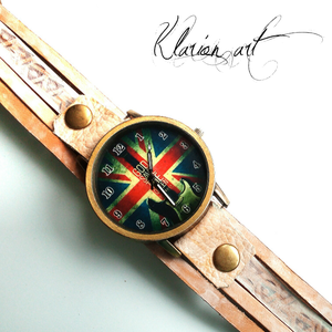 Union Jack unisex karkötőóra - Meska.hu