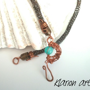 Amazonit ásvány gyöngyös karkötő vagy nyaklánc - ékszer - karkötő - karperec - Meska.hu