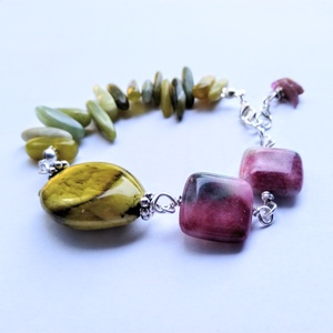 Nefrit, turmalin és perzsa jade ásvány karköt� -  - Meska.hu